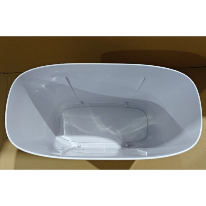 Відро для сміття сенсорне овальне Mixxus Flat-TC0109 White 9 л колір білий (MI7074)