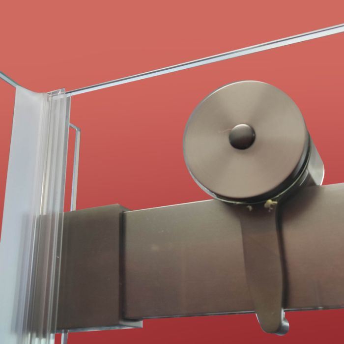 Двері в нішу Koer SR SD01-120x200-TR-07 прозоре скло Easy Clean 8мм, графіт (KR5378)