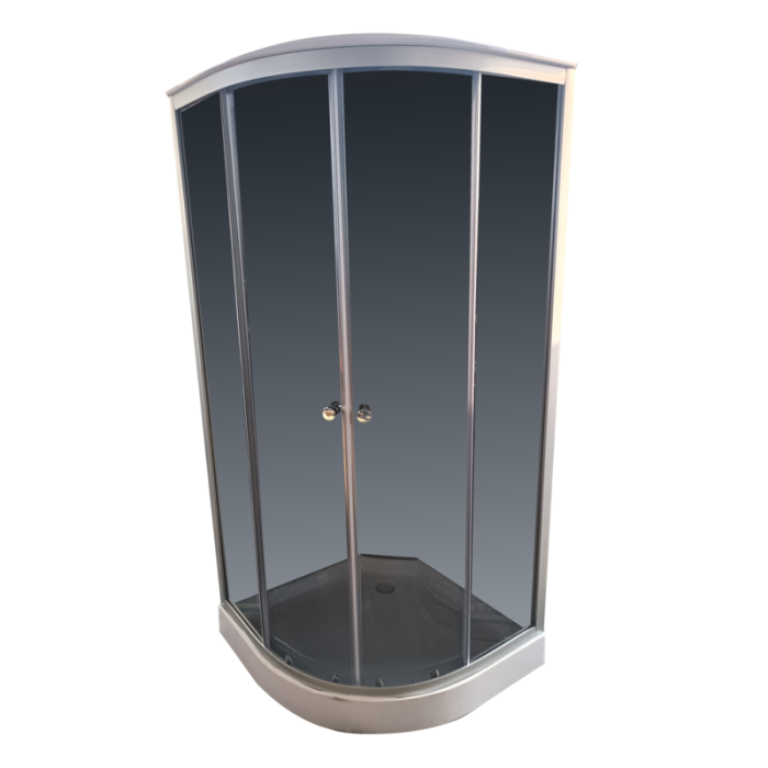 Бокс душовий з гідромасажем Mixxus STRONG SBH02-90x90x215-GR SATIN низький піддон (MI6891)