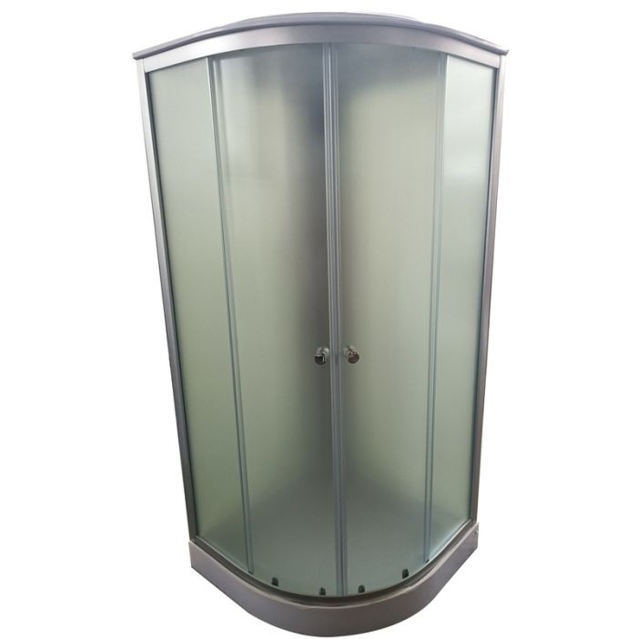Бокс душовий з гідромасажем Mixxus STRONG SBH02-90x90x215-FB SATIN низький піддон (MI6890)