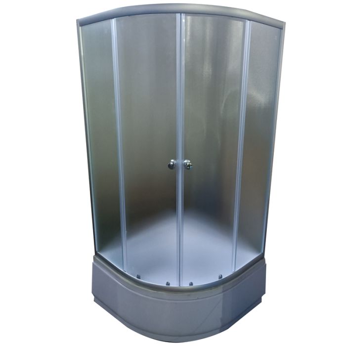 Душова кабіна з високим піддоном Mixxus PLAIN SCT01-90x90x195-FB SATIN матове скло 4мм (MI6894)