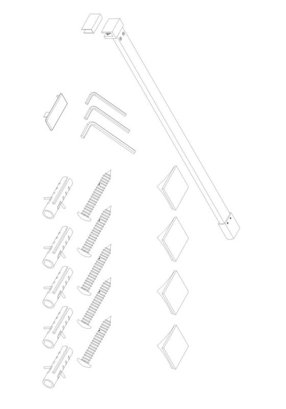 Душова перегородка Koer SR SP01-90x200-TR-01 Walk-In прозоре скло Easy Clean 8мм, хром (KR5392)
