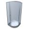Душова кабіна з низьким піддоном Mixxus PLAIN SCT02-90x90x195-GR SATIN сіре тоноване скло 4мм (MI6898)