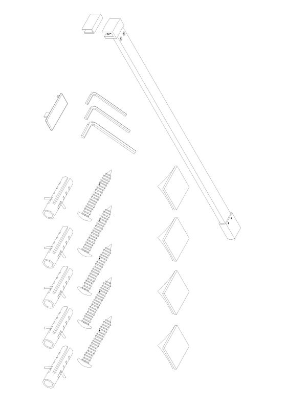 Душова перегородка Koer SR SP01-120x200-TR-01 Walk-In прозоре скло Easy Clean 8мм, хром (KR5394)