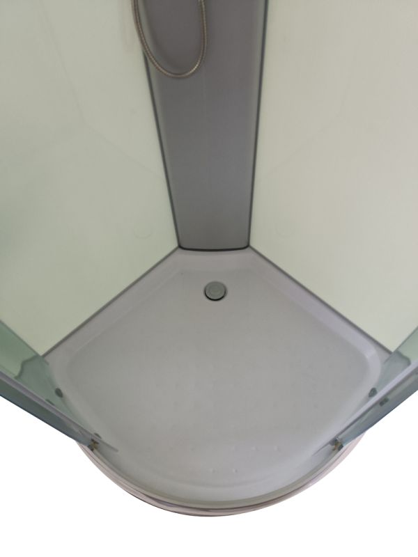 Бокс душовий без гідромасажу Mixxus STRONG SB02-90x90x215-FB SATIN з низьким піддоном (MI6886)