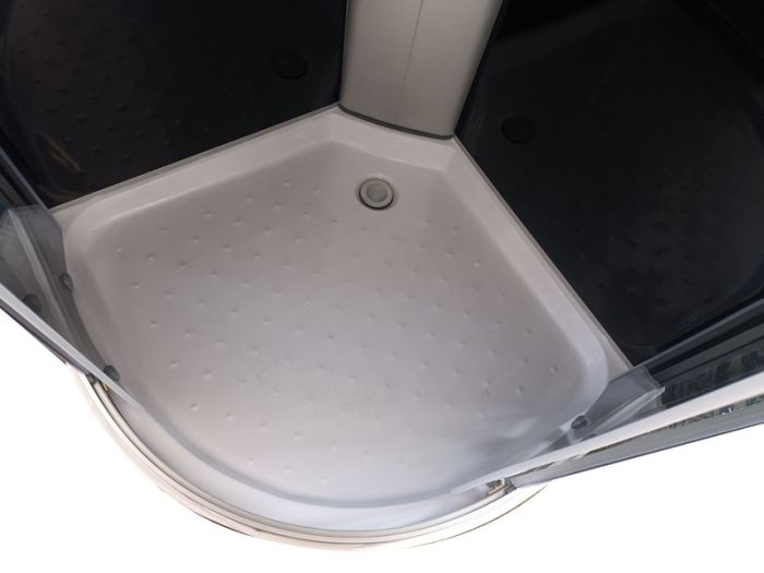 Бокс душовий без гідромасажу Mixxus STRONG SB02-90x90x215-GR SATIN з низьким піддоном (MI6887)