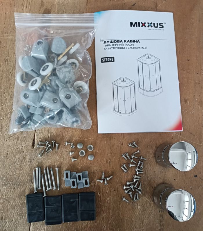 Бокс душовий з гідромасажем Mixxus STRONG SBH02-90x90x215-FB SATIN низький піддон (MI6890)