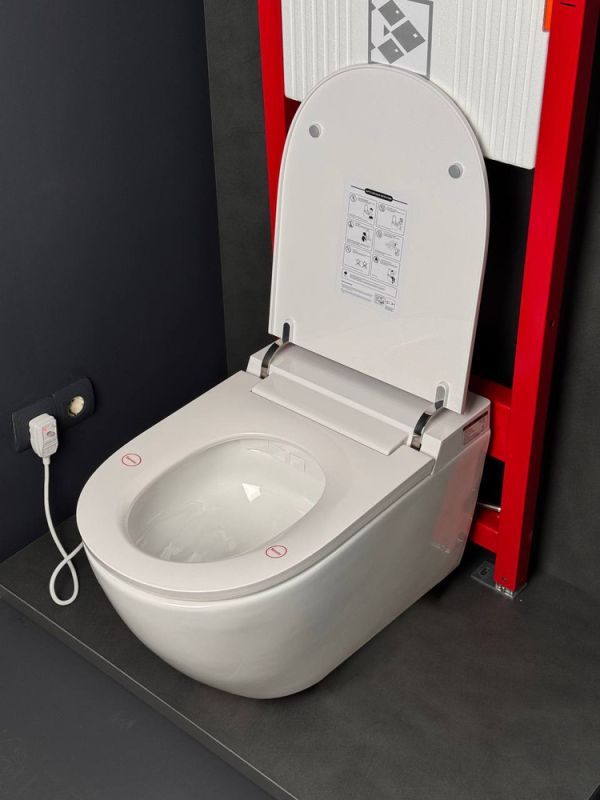 Комплект: Koer TB-0301 Smart Унітаз-біде підвісний TB-0101 з електронним управлінням + Інсталяція KT-0409 + панель KT-0609-01 Chrome (KR6116)
