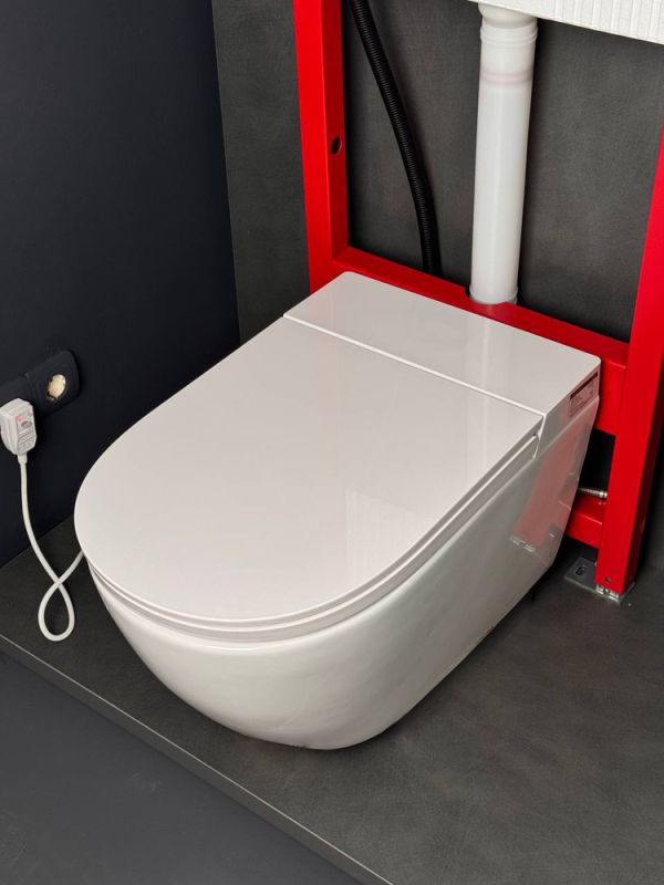 Комплект: Koer TB-0301 Smart Унітаз-біде підвісний TB-0101 з електронним управлінням + Інсталяція KT-0409 + панель KT-0609-01 Chrome (KR6116)