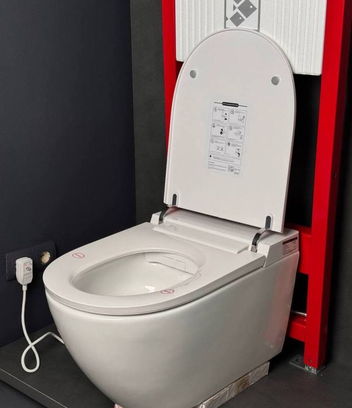 Комплект: Koer TB-0301 Smart Унітаз-біде підвісний TB-0101 з електронним управлінням + Інсталяція KT-0409 + панель KT-0609-01 Chrome (KR6116)